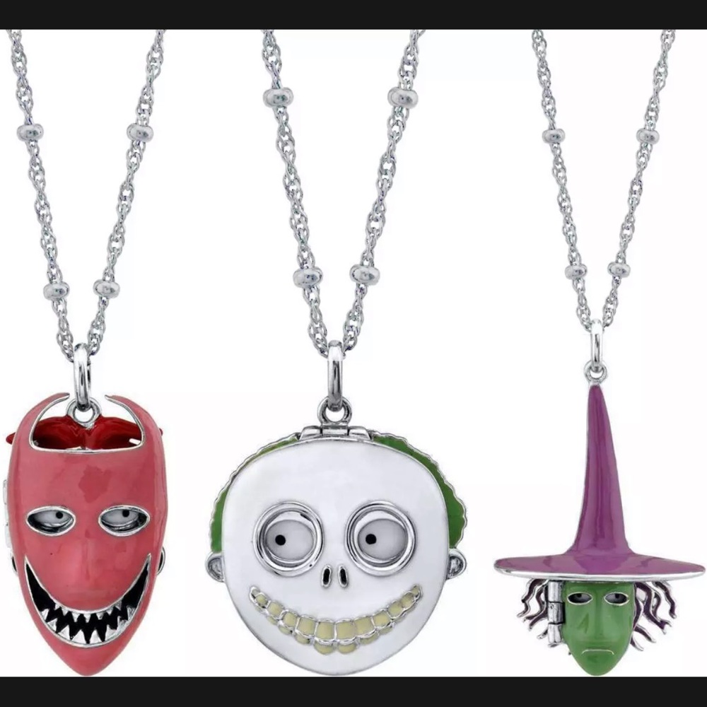Disney RockLove Barrel Shock Lock Set of 3 Necklaces Nightmare Before Christmas